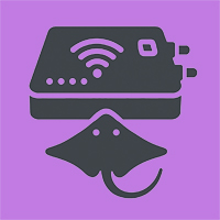 Icon of a stingray aquatic animal and an electronic device